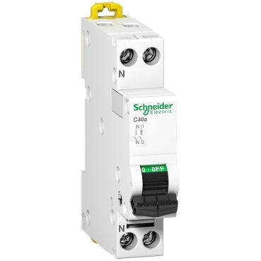 Interruttore magnetotermico C40a 1P+N C 40A 4500A - SNR A9N17513 - Elmax -  Materiale elettrico online
