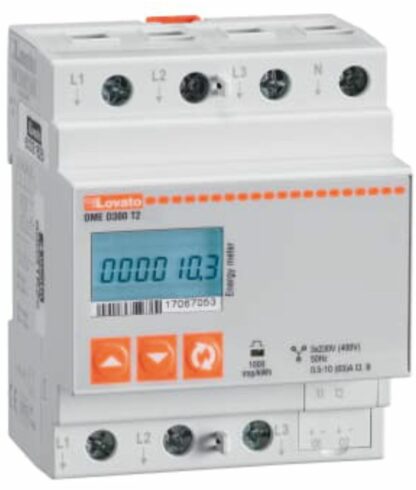 CONTATORE ENERGIA DIG.80A TRIF.2OUT PR. - LOV DMED300T2