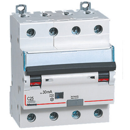 Interruttore magnetotermico differenziale A 4P 25A 4,5KA 30MA 4 M - BTI GA8843A25