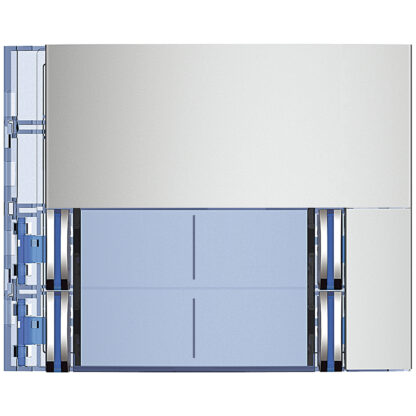 Frontale 4 pulsanti doppia fila allmetal - BTI 352141