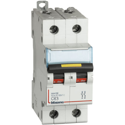 Interruttore magnetotermico 2P curva C 63A 16kA - BTI FT82C63