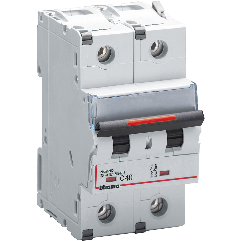 Interruttore magnetotermico 40A 25KA 2P CURVA C - BTI FV82C40 - Elmax -  Materiale elettrico online