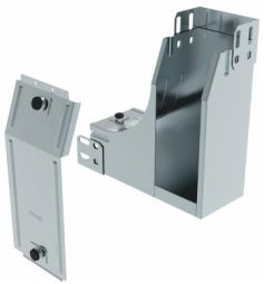 Curva sinistra in salita a 90 con variazione di piano. Altezza: 75 mm - LEG AF150Z