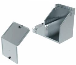 Curva sinistra in salita a 90 con variazione di piano. Altezza: 75 mm - LEG AF200Z