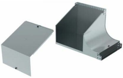 Curva destra in salita a 90 con variazione di piano. Altezza: 75 mm - LEG AG400Z