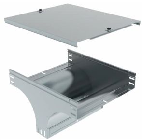 Derivazione verticale a T in discesa. Altezza: 75 mm - LEG AW400Z