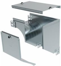 Curva sinistra in discesa a 90 con variazione di piano. Altezza: 75 mm - LEG AY300Z