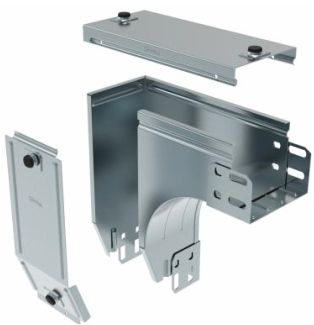 Curva destra in discesa a 90 con variazione di piano. Altezza: 75 mm - LEG AZ150Z