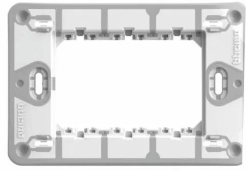 Supporto 3 Moduli FEB 14603 Con Viti - Per Apparecchi Elettrici Domestici | Compatibile Con Living International/Light - Foto 2