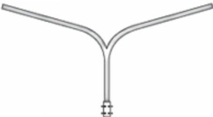 Braccio doppio Ø 68x200+60x1000x2000 mm. - SEM 4333/1020