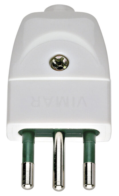 Spina 2P+T 10A S11 assiale bianco - VIW 00201.B