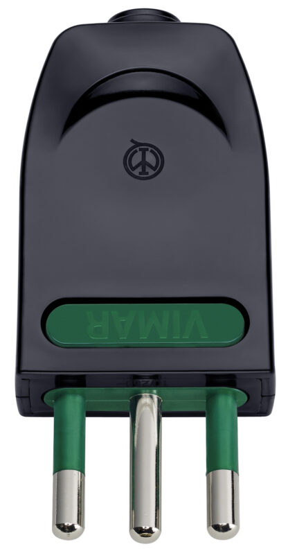 Spina 2P+T10A orientabile S11-SPB11 nero - VIW 00203