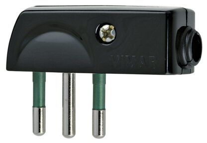 Spina 2P+T 10A SPA11 90° nero - VIW 00206