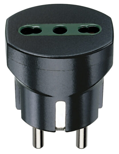 Adattatore ted./franc.+P17/11 nero - VIW 00301