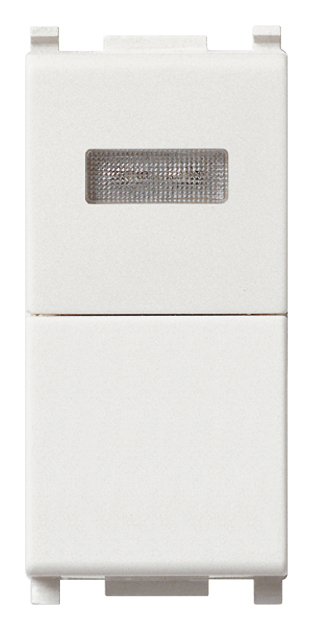 Pulsante 1P NO 10A + spia bianca bianco - VIW 14068.B - Elmax - Materiale  elettrico online