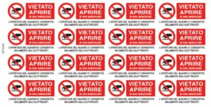 Foglio adesivo distributore MM 330x175 (cf.10pz) - OCM 6ET2479