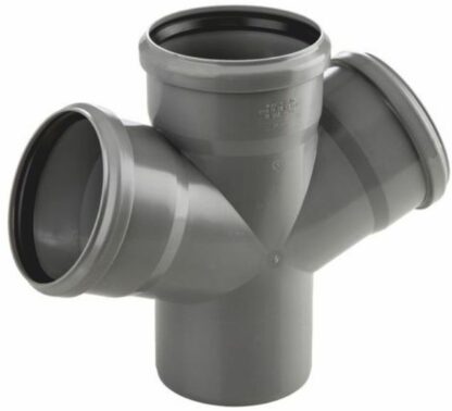 Braga doppia per scarico 87 gradi 30' in PP Valsir - VLS VS0506011