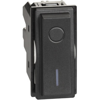 L.NOW - interruttore 2P 16AX nero - BTI KG4002