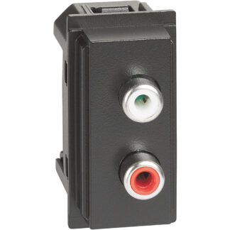 L.NOW - modulo doppio RCA nero - BTI KG4269R