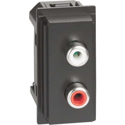 L.NOW - modulo doppio RCA nero - BTI KG4269R
