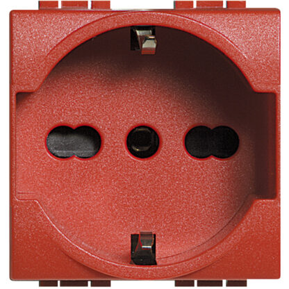 Presa di corrente Schuko bipasso BTicino Livinglight 2P+T 16 A P40 standard tedesco colore antracite 2 moduli - BTI L4140/16R