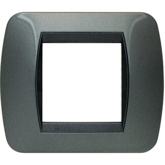 living int - placca 2 posti acciaio scuro - BTI L4802AC