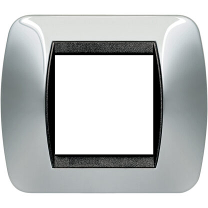 living int - placca 2 posti titanio chiaro - BTI L4802TC
