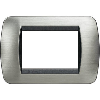 living int - placca 3P acciaio spazzolato - BTI L4803ACS