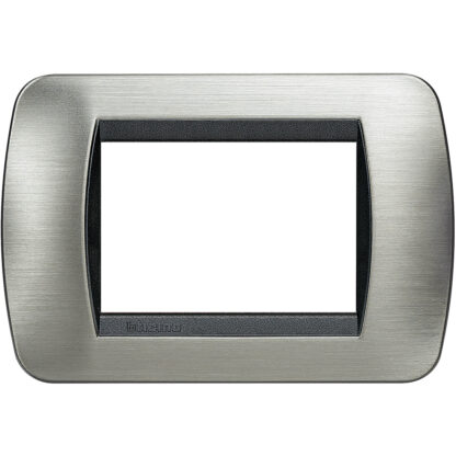 living int - placca 3P acciaio spazzolato - BTI L4803ACS