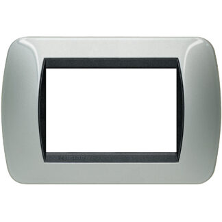 living int - placca 3 posti alluminio - BTI L4803AL