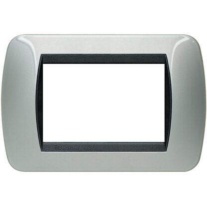 living int - placca 3 posti alluminio - BTI L4803AL