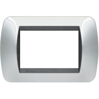 living int - placca 3 posti cromo lucido - BTI L4803CR