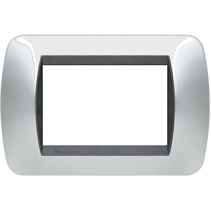 living int - placca 3 posti cromo lucido - BTI L4803CR