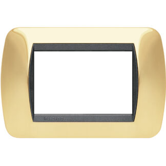 living int - placca 3 posti oro vero - BTI L4803OR
