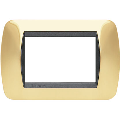 living int - placca 3 posti oro vero - BTI L4803OR