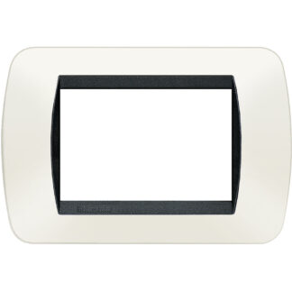 living int.- placca 3P plastica bianco s. - BTI L4803PB