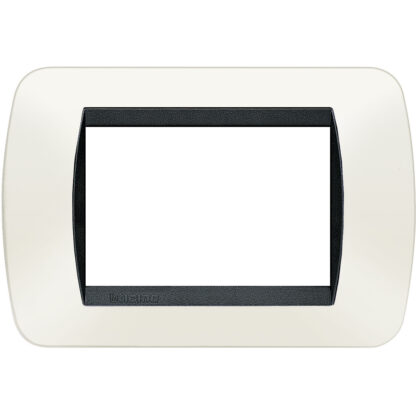 living int.- placca 3P plastica bianco s. - BTI L4803PB