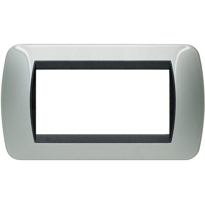living int - placca 4 posti alluminio - BTI L4804AL