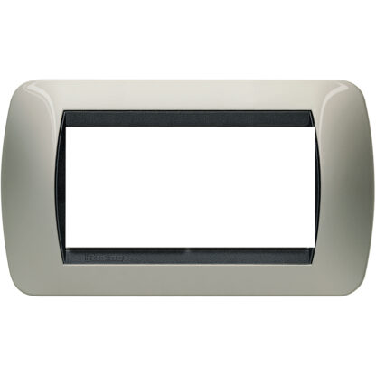 living int - placca 4 posti titanio chiaro - BTI L4804TC