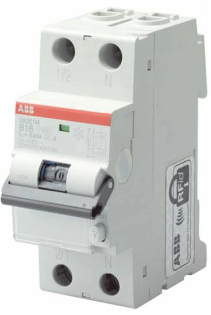 Interruttore magnetotermico differenziale DS201L 1P+N 4,5KA 20A A C 300MA - ABB DS201LC20A300