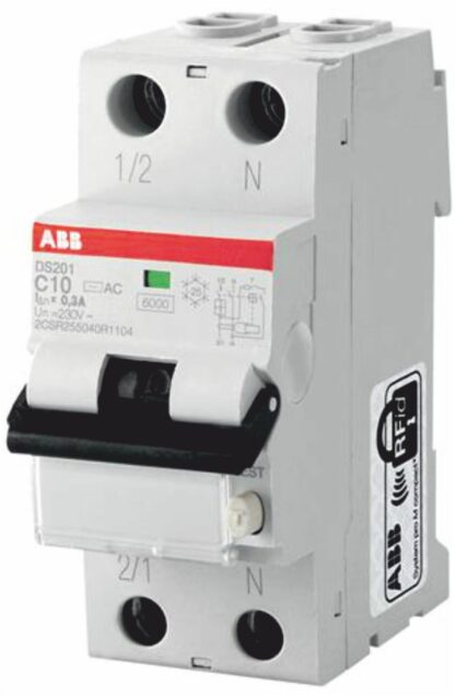 Interruttore magnetotermico differenziale DS201 1P+N 6KA 20A AC C - ABB DS201C20AC30