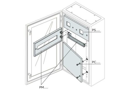 Pannello modulare (25MOD.)+DIN+staffa 185X600 - ABB PM1625K