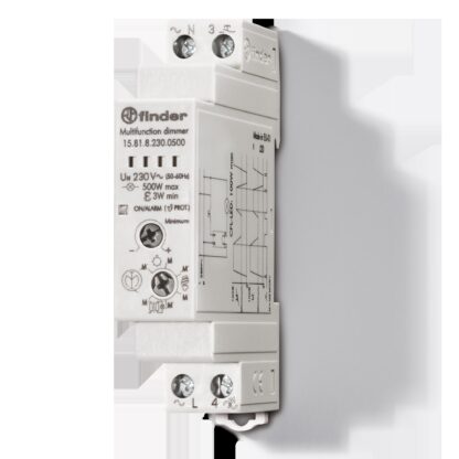 DIMMER DIN 17.5MM LED/CFL/INCAND 500W - FIN 158182300500