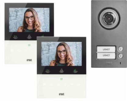 Kit Video Bifamiliare Urmet con MIKRA2 e 2 VOG5W 2Voice WI-FI Bianchi - UTD 1784/726