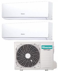 Climatizzatore New Comfort R32 Dual Split 9000+9000 BTU Classe A++/A+ - HIS CLIM 2X52 CF 9+9