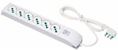 Multipresa con 6 prese bipasso italo/tedesche con cavo - FME 410200