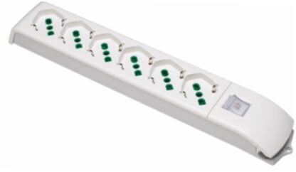 Multipresa con 6 prese bipasso italo/tedesche senza cavo - FME 410220