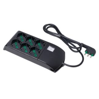 Multipresa con 3+3 prese bipasso/tedesche con cavo - FME 410301