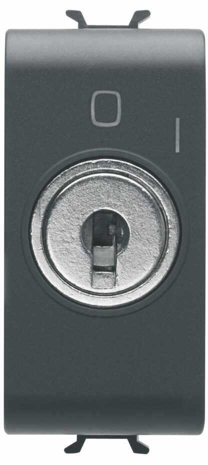 Pulsante bipolare 250v ac - na 10a con chiave 1 modulo - GEW GW12145