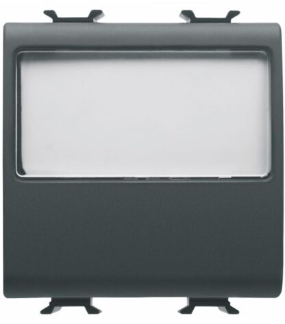 Pulsante con targa portanome 10A - GEW GW12191